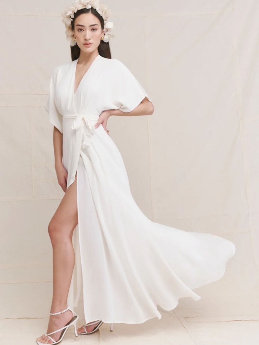 Reformation Petites Winslow Dress Ivory - Size XSP